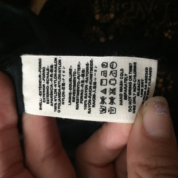 NWT Free People Black Lace Long Sleeve Dress - Picture 7 of 8